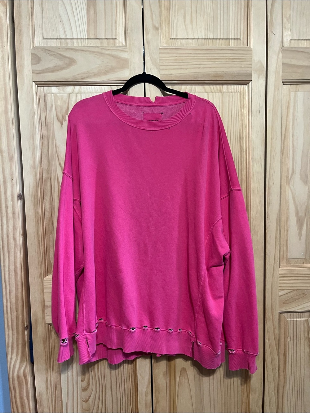 Aerie Oversized Hot Pink Crewneck